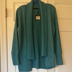 Women’s Teal Open-Front Cardigan Sweater